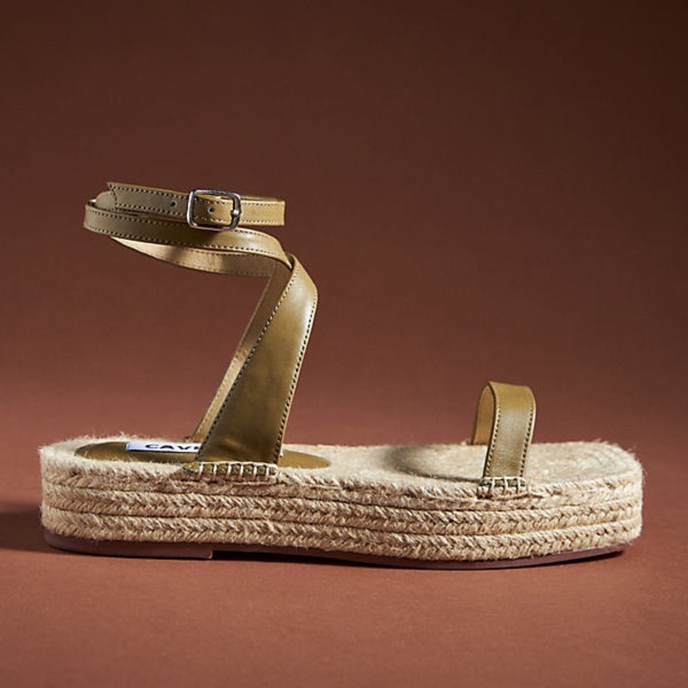 Caberley Espadrille Platform Olive Green